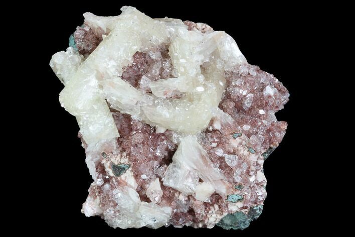 Stilbite and Apophyllite Crystal Cluster - India #97828